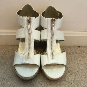 Guess white espadrille wedge